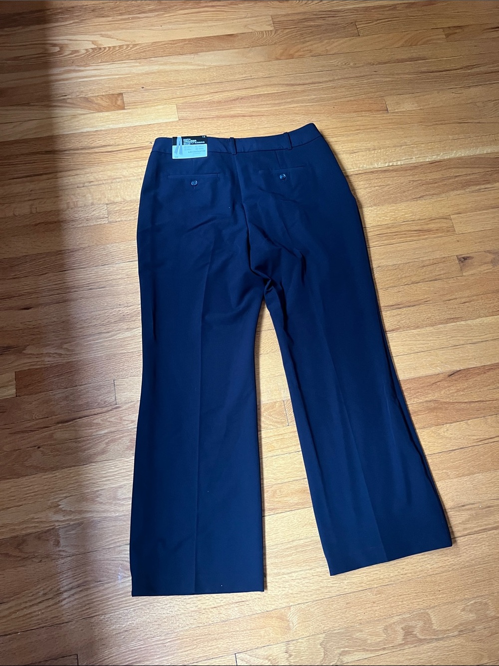 Wide Leg Women's Dress Pants in Navy - Picture 5 of 6
